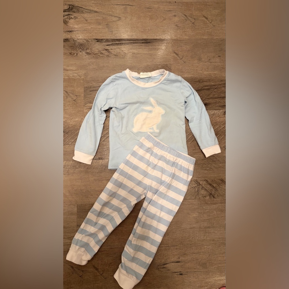 Kids Light Blue Bunny Pajama Set